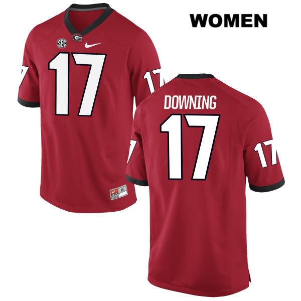 Georgia Bulldogs Women's Matthew Downing #17 NCAA Authentic Red Nike Stitched College Football Jersey UMV0256CH